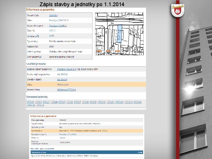 Zápis stavby a jednotky po 1. 1. 2014 