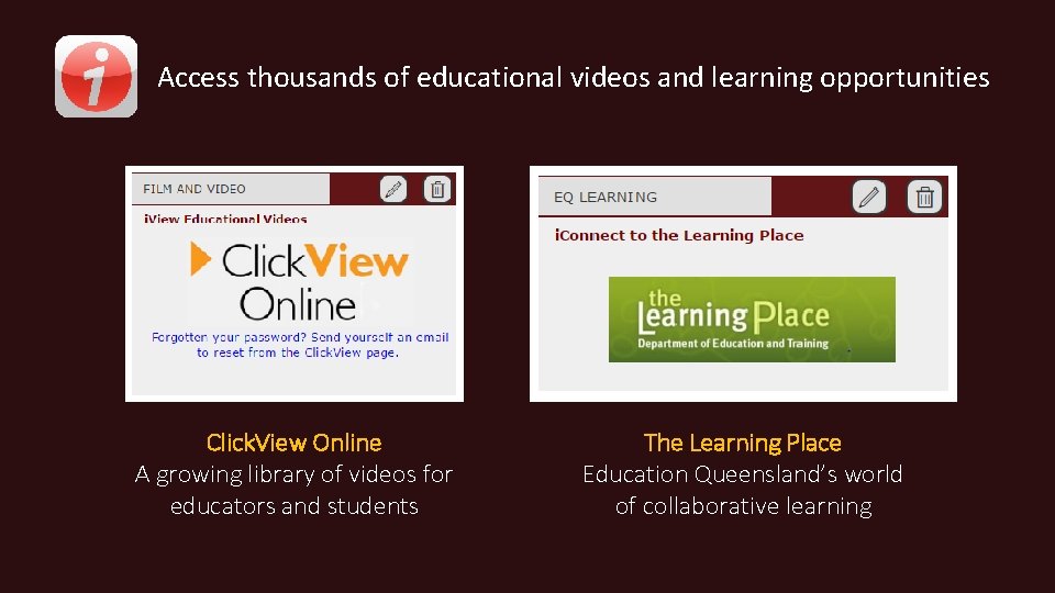 Access thousands of educational videos and learning opportunities Click. View Online A growing library