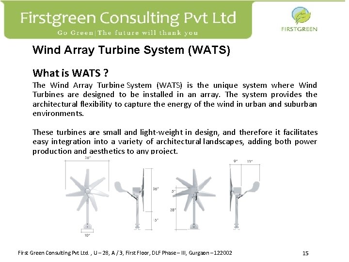 Wind Array Turbine System (WATS) What is WATS ? The Wind Array Turbine System