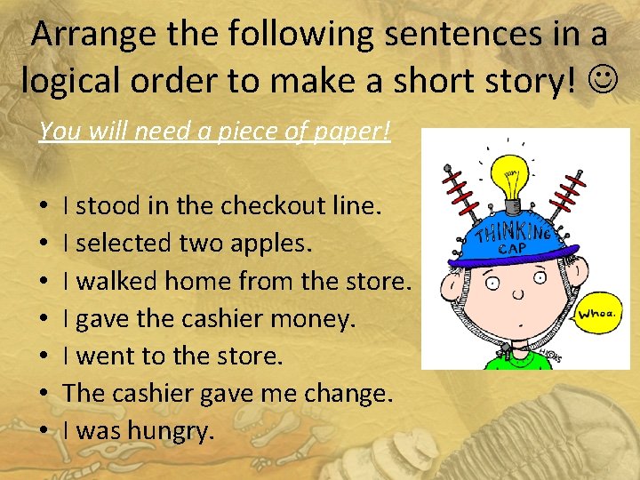 arranging-sentences-in-order