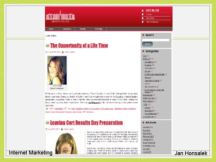 Internet Marketing Jan Honsalek 
