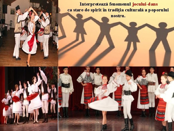 Interpretează fenomenul jocului-dans ca stare de spirit în tradiția culturală a poporului nostru. 