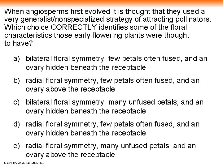 When angiosperms first evolved it is thought that they used a very generalist/nonspecialized strategy