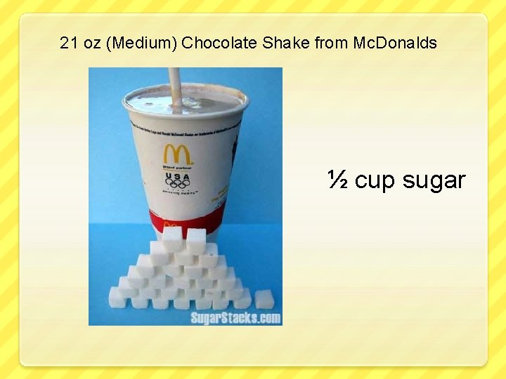 21 oz (Medium) Chocolate Shake from Mc. Donalds ½ cup sugar 