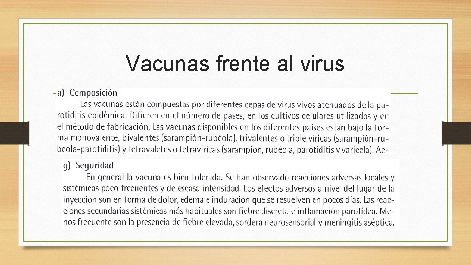 Vacunas frente al virus 