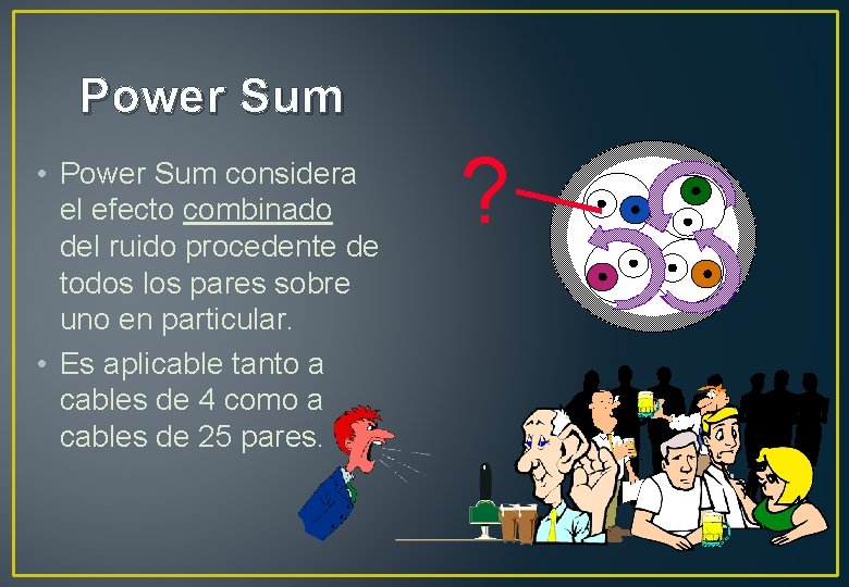 Power Sum • Power Sum considera el efecto combinado del ruido procedente de todos