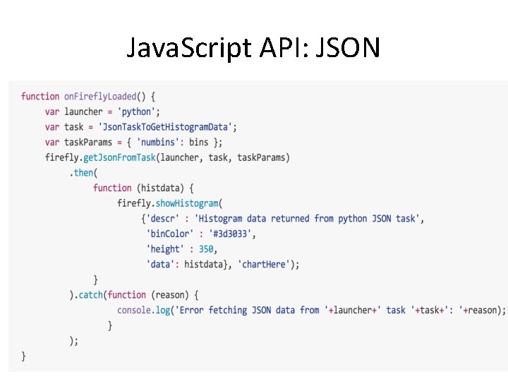 Java. Script API: JSON 