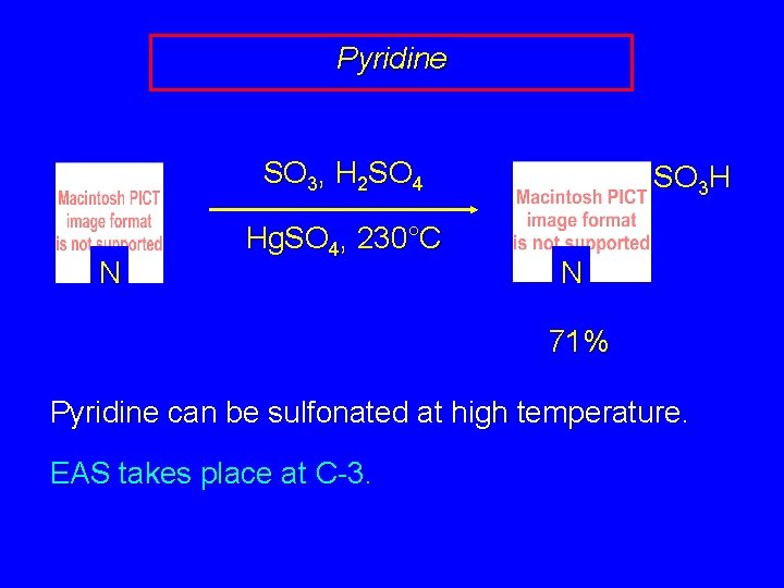 Pyridine SO 3, H 2 SO 4 N Hg. SO 4, 230°C SO 3