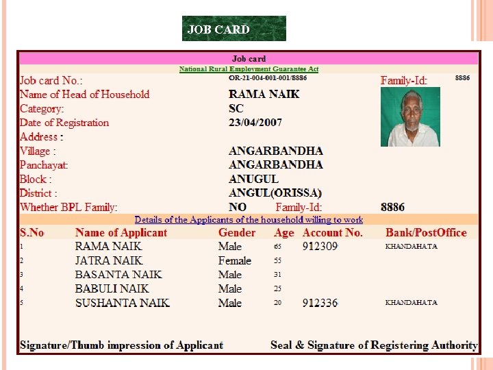 JOB CARD 
