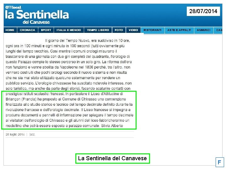 28/07/2014 La Sentinella del Canavese F 
