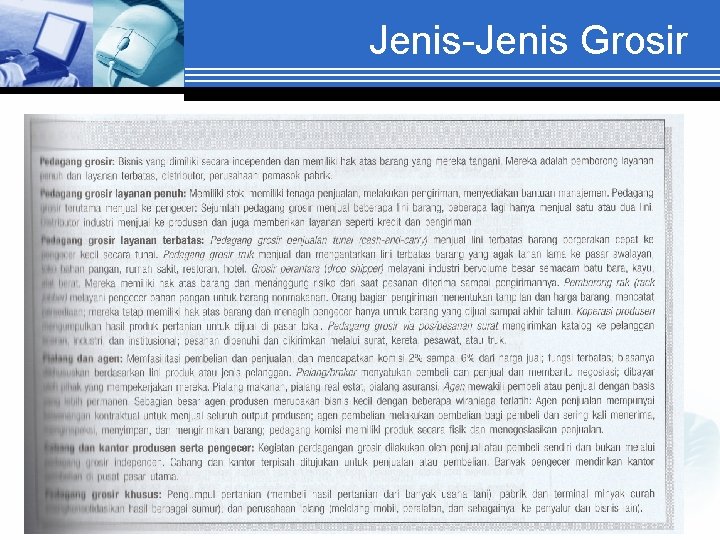 Jenis-Jenis Grosir 