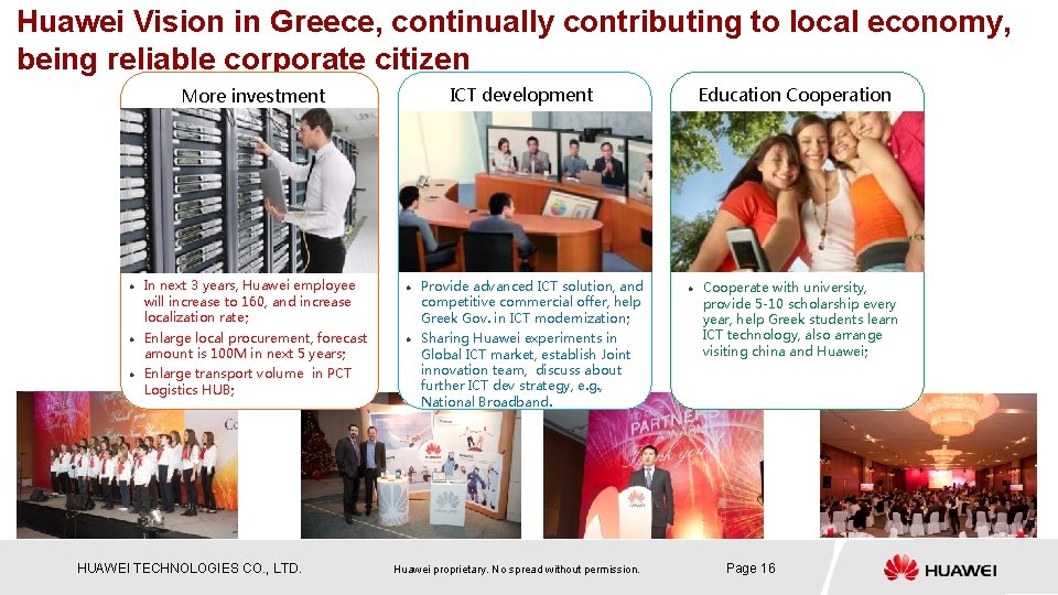 Huawei Vision in Greece, continually contributing to local economy, being reliable corporate citizen l