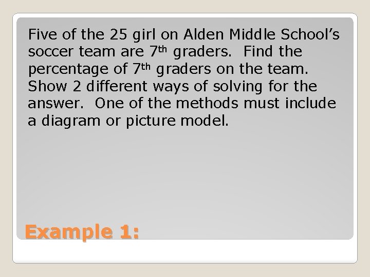 Five of the 25 girl on Alden Middle School’s soccer team are 7 th