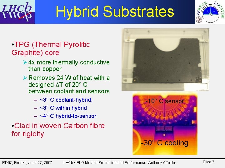 Hybrid Substrates • TPG (Thermal Pyrolitic Graphite) core Ø 4 x more thermally conductive