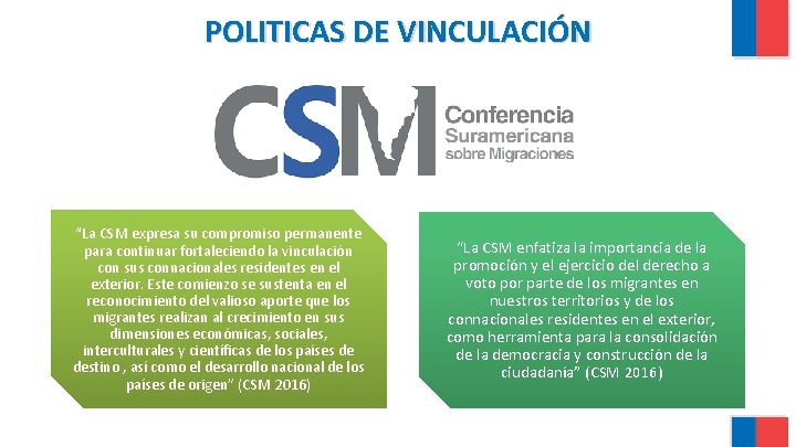 POLITICAS DE VINCULACIÓN “La CSM expresa su compromiso permanente para continuar fortaleciendo la vinculación POLITICAS DE VINCULACIÓN “La CSM expresa su compromiso permanente para continuar fortaleciendo la vinculación
