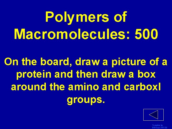 Polymers of Macromolecules: 500 On the board, draw a picture of a protein and