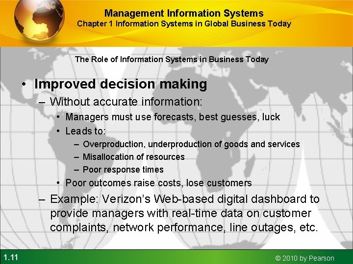 Management Information Systems Chapter 1 Information Systems in Global Business Today The Role of