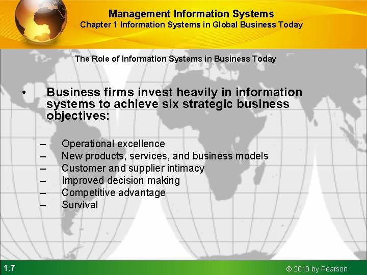 Management Information Systems Chapter 1 Information Systems in Global Business Today The Role of