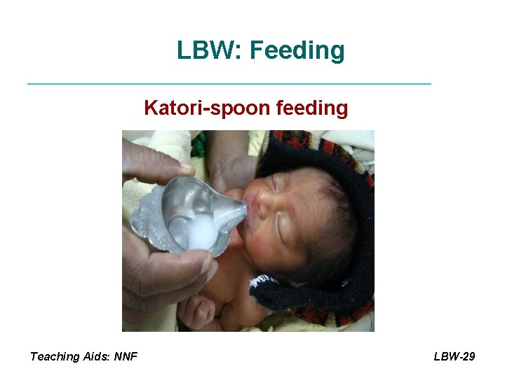 LBW: Feeding Katori-spoon feeding Teaching Aids: NNF LBW-29 