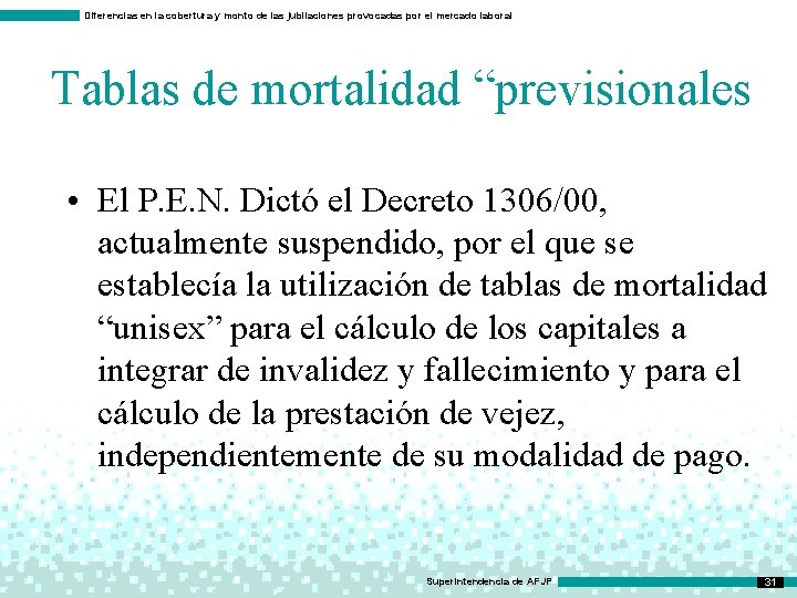 Diferencias en la cobertura y monto de las jubilaciones provocadas por el mercado laboral