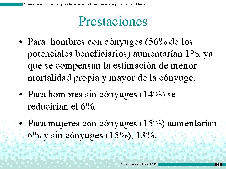 Diferencias en la cobertura y monto de las jubilaciones provocadas por el mercado laboral