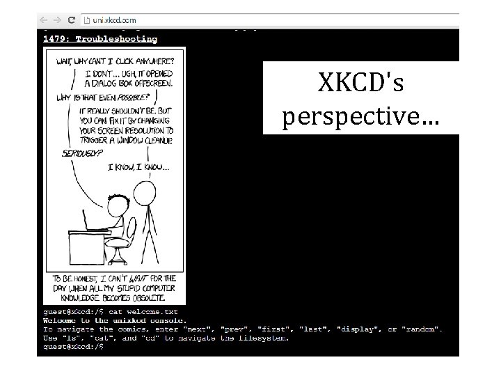 XKCD's perspective… 
