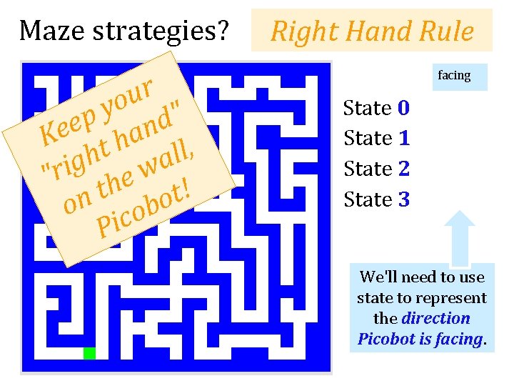 Maze strategies? r u o " y p d e n e K t