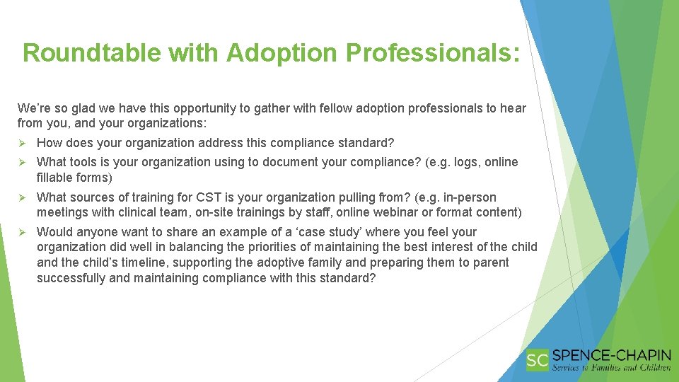 Roundtable with Adoption Professionals: We’re so glad we have this opportunity to gather with