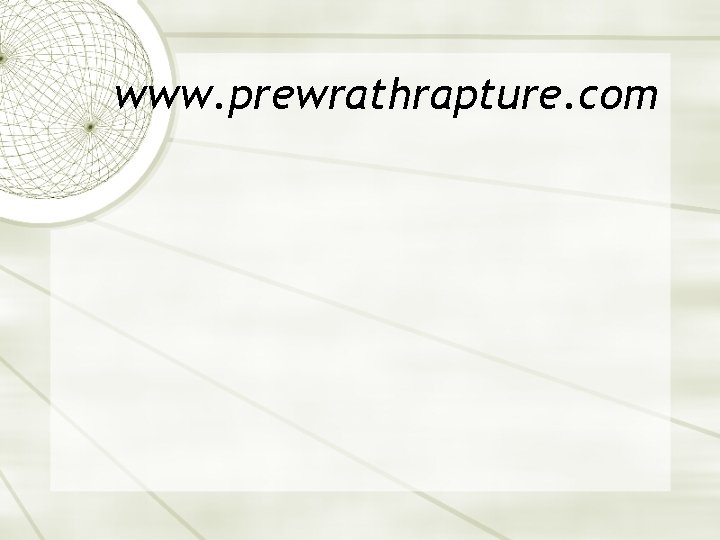 www. prewrathrapture. com 