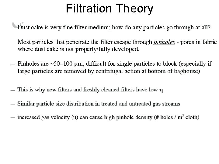 Filtration Theory 