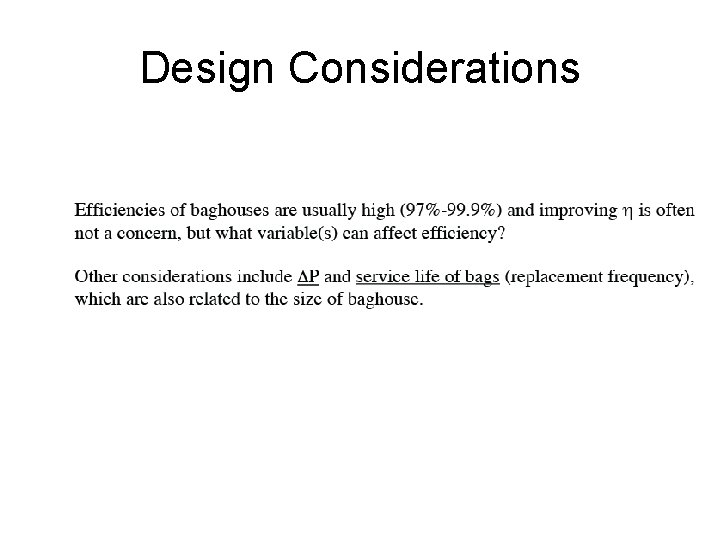 Design Considerations 