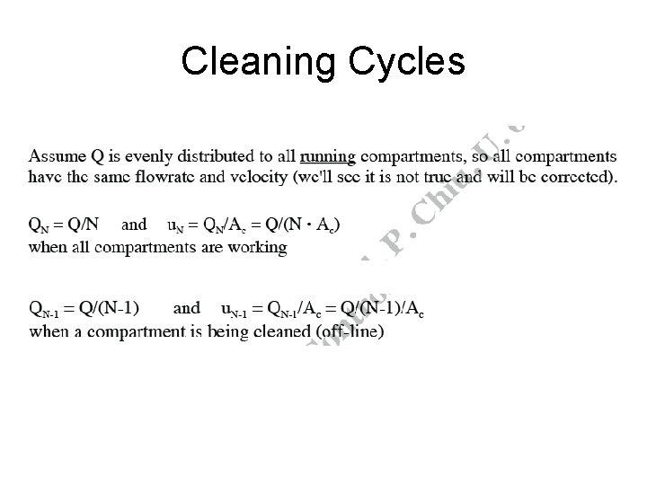 Cleaning Cycles 