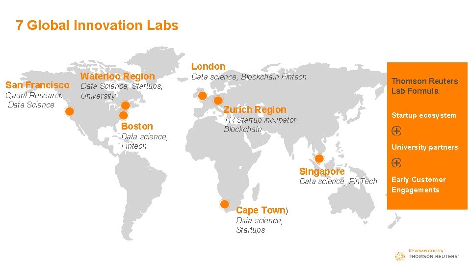 7 Global ecosystem grounded in data Global Innovation Labs San Francisco Quant Research Data