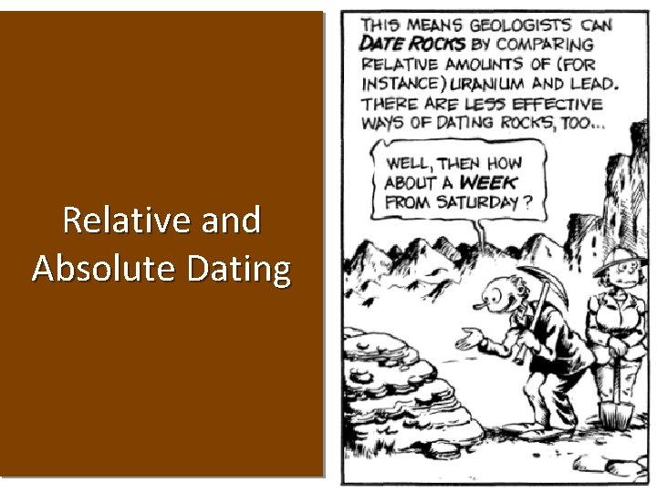 Relative and Absolute Dating 