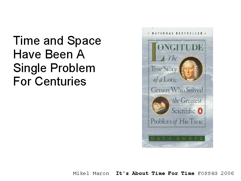 Time and Space Have Been A Single Problem For Centuries Mikel Maron It's About