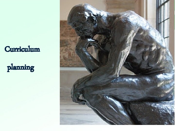 Curriculum planning 