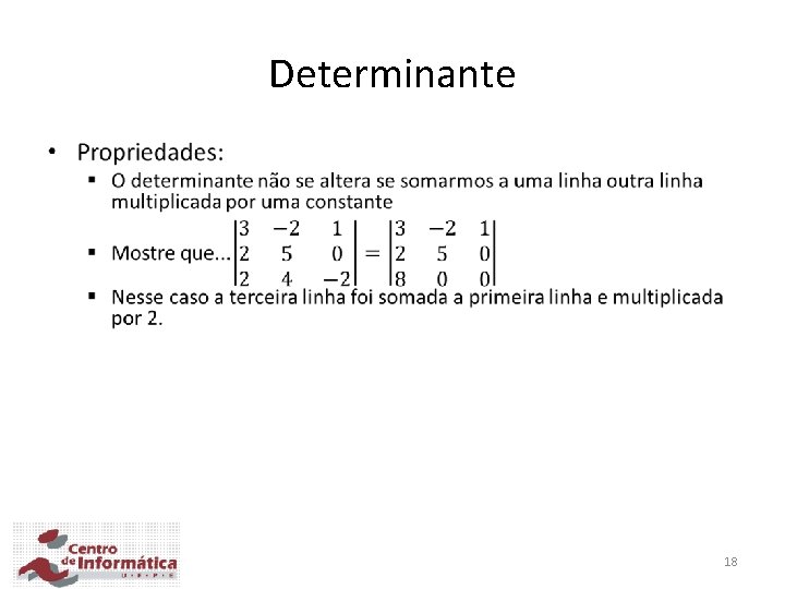 Determinante • 18 