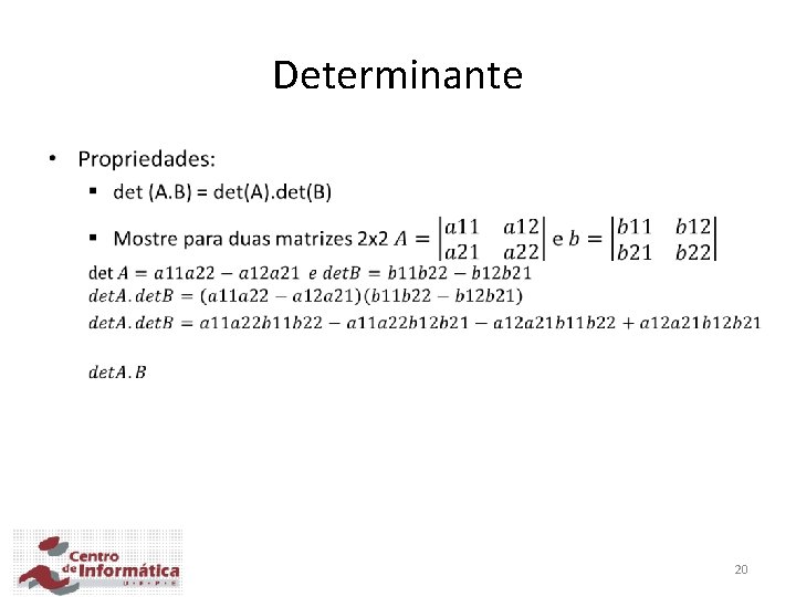 Determinante • 20 