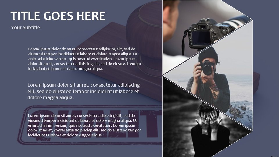 TITLE GOES HERE Your Subtitle Lorem ipsum dolor sit amet, consectetur adipiscing elit, sed TITLE GOES HERE Your Subtitle Lorem ipsum dolor sit amet, consectetur adipiscing elit, sed