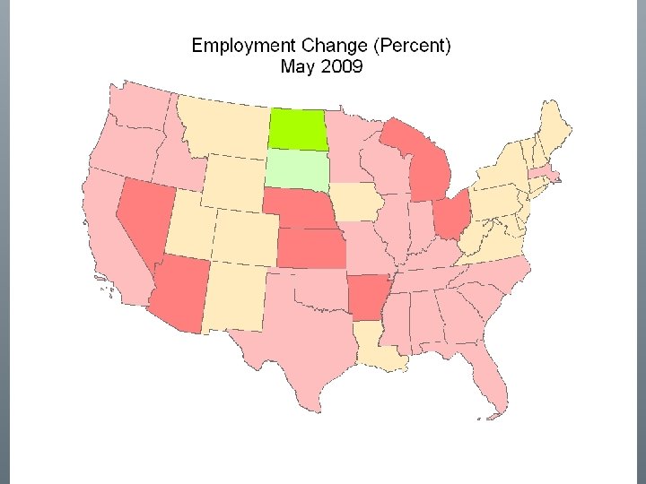 Employment declines begin to slow down in some the last states to enter the