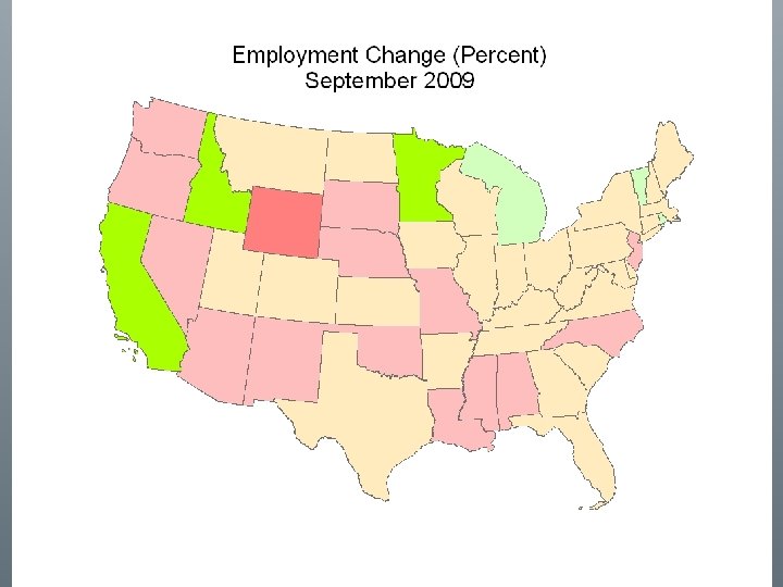 Employment begins to increase in a scattering of states 