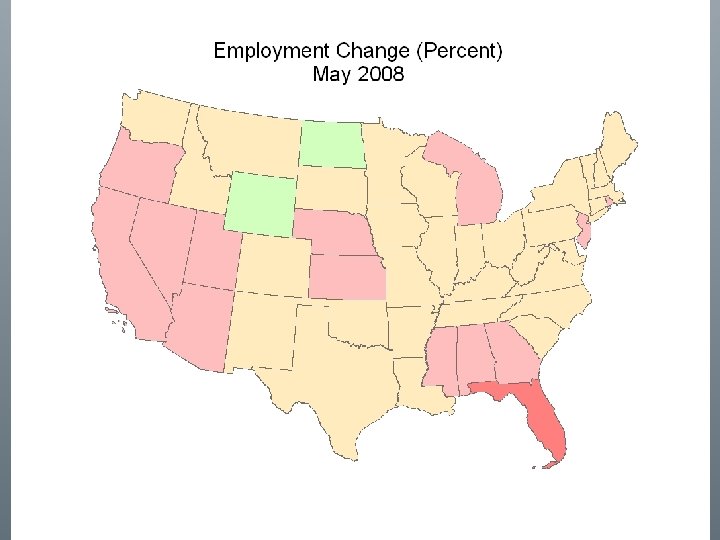 Recession now has a strong hold in the southwest and southeast 