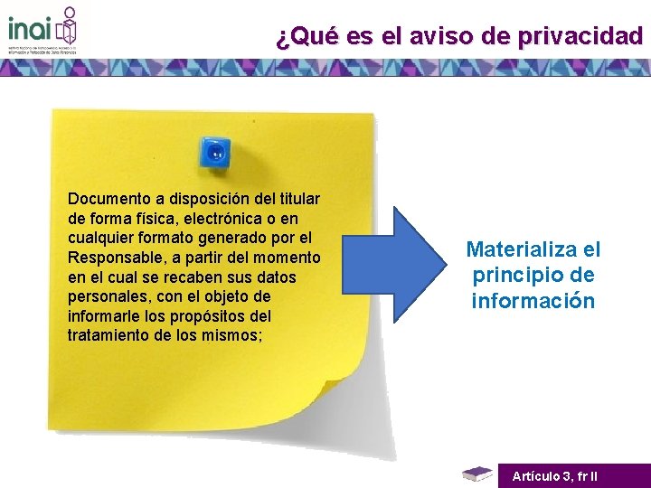 ¿Qué es el aviso de privacidad Documento a disposición del titular de forma física,