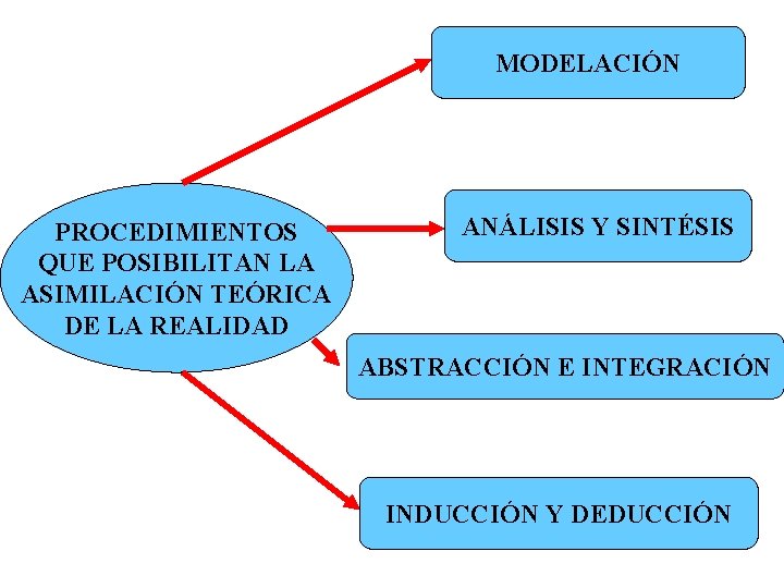 MODELACIÓN PROCEDIMIENTOS QUE POSIBILITAN LA ASIMILACIÓN TEÓRICA DE LA REALIDAD ANÁLISIS Y SINTÉSIS ABSTRACCIÓN