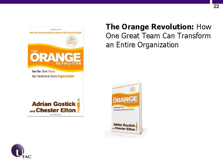 22 The Orange Revolution: How One Great Team Can Transform an Entire Organization 