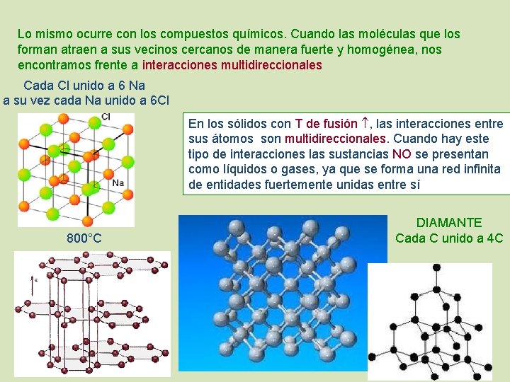 Lo mismo ocurre con los compuestos químicos. Cuando las moléculas que los forman atraen