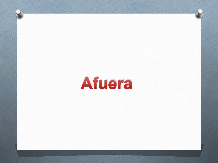 Afuera 