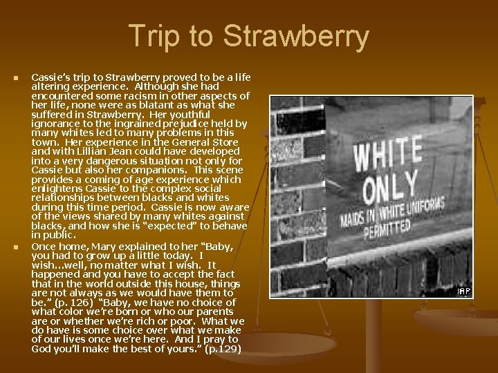 Trip to Strawberry n n Cassie’s trip to Strawberry proved to be a life
