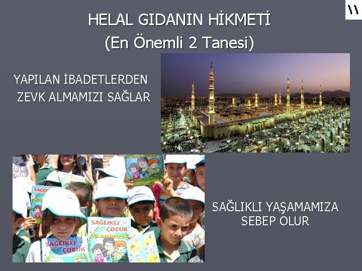 HELAL GIDANIN HİKMETİ (En Önemli 2 Tanesi) YAPILAN İBADETLERDEN ZEVK ALMAMIZI SAĞLAR SAĞLIKLI YAŞAMAMIZA