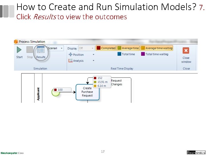 How to Create and Run Simulation Models? 7. Click Results to view the outcomes